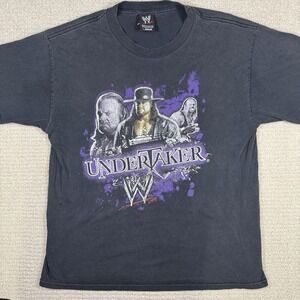 Undertaker T-shirt WWE 2007 Black Purple Under Taker (Read Description)